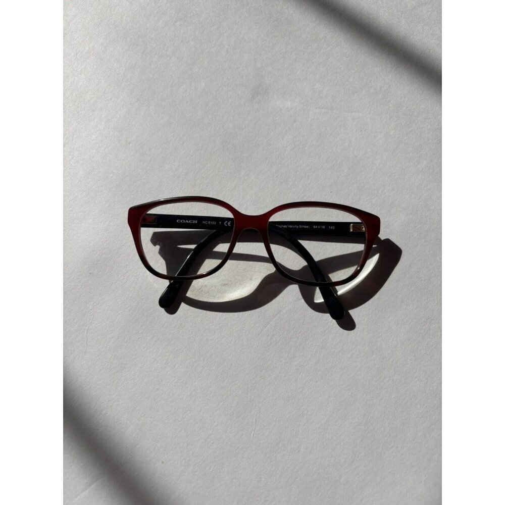 COACH Eyeglasses HC6103 5444 Cognac Varsity Stripe FRAMES ONLY 54-16-140